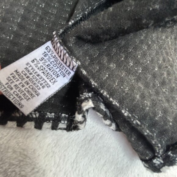 Habitat Womens Black & White Checkered Textured Button-Up Swing Jacket Small - Picture 4 of 8